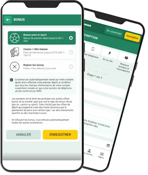 S’enregistrer dans l’application Betwinner avec un code promo