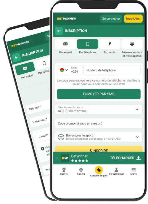 Comment créer un compte Betwinner sur téléphone ?